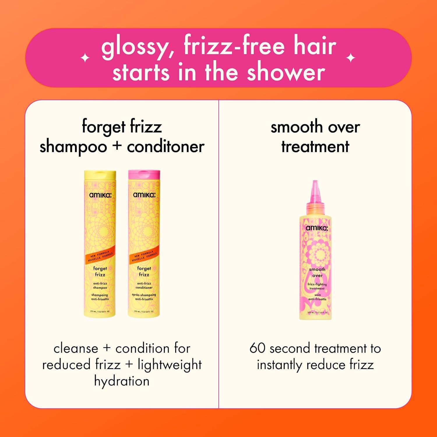 image:imageamika forget frizz antifrizz conditioner smoothing humidity protection up to 72 hour frizz control lightweight hydration for medium to thick coarse hair types 2a4c338 Fl Oz Pack of 1