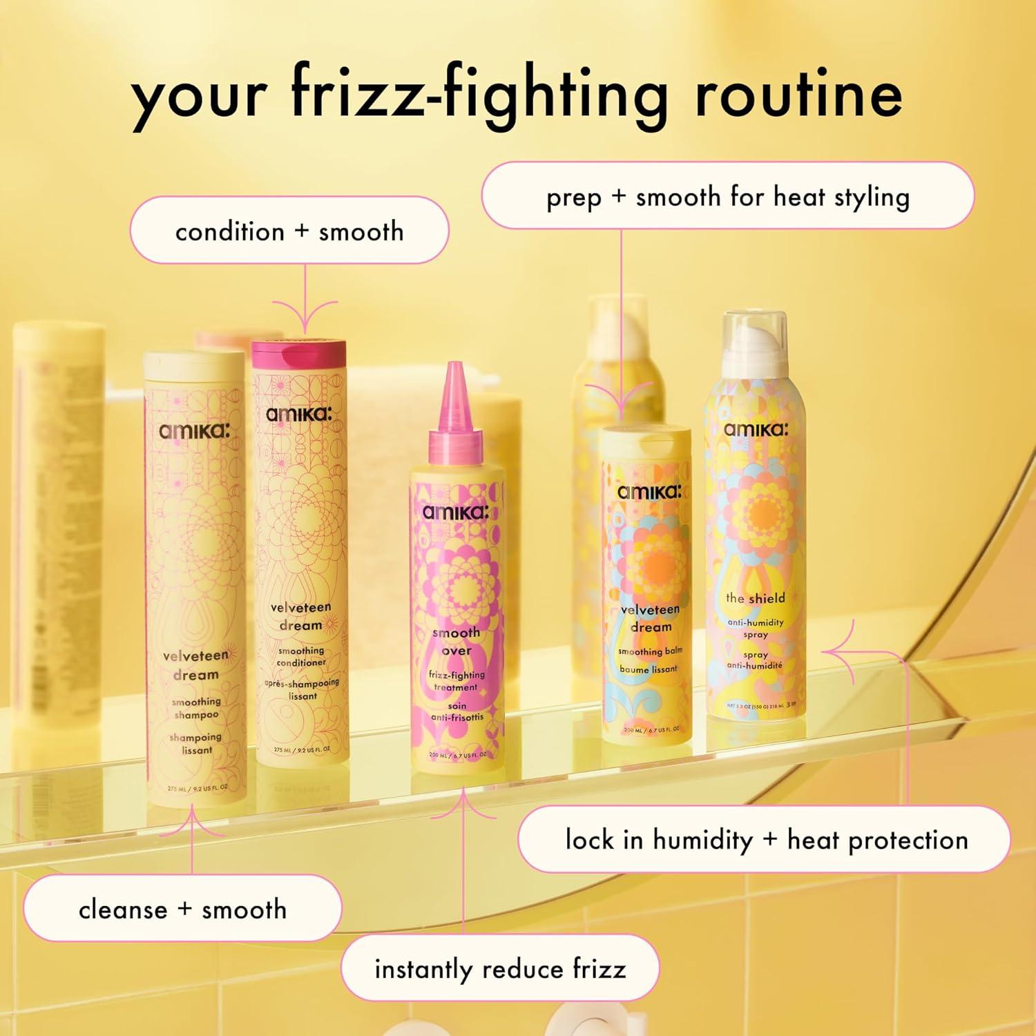 image:imageamika the shield antihumidity spray lightweight invisible heat protection spray contains UV filters for smooth frizz free hairlimited edition
