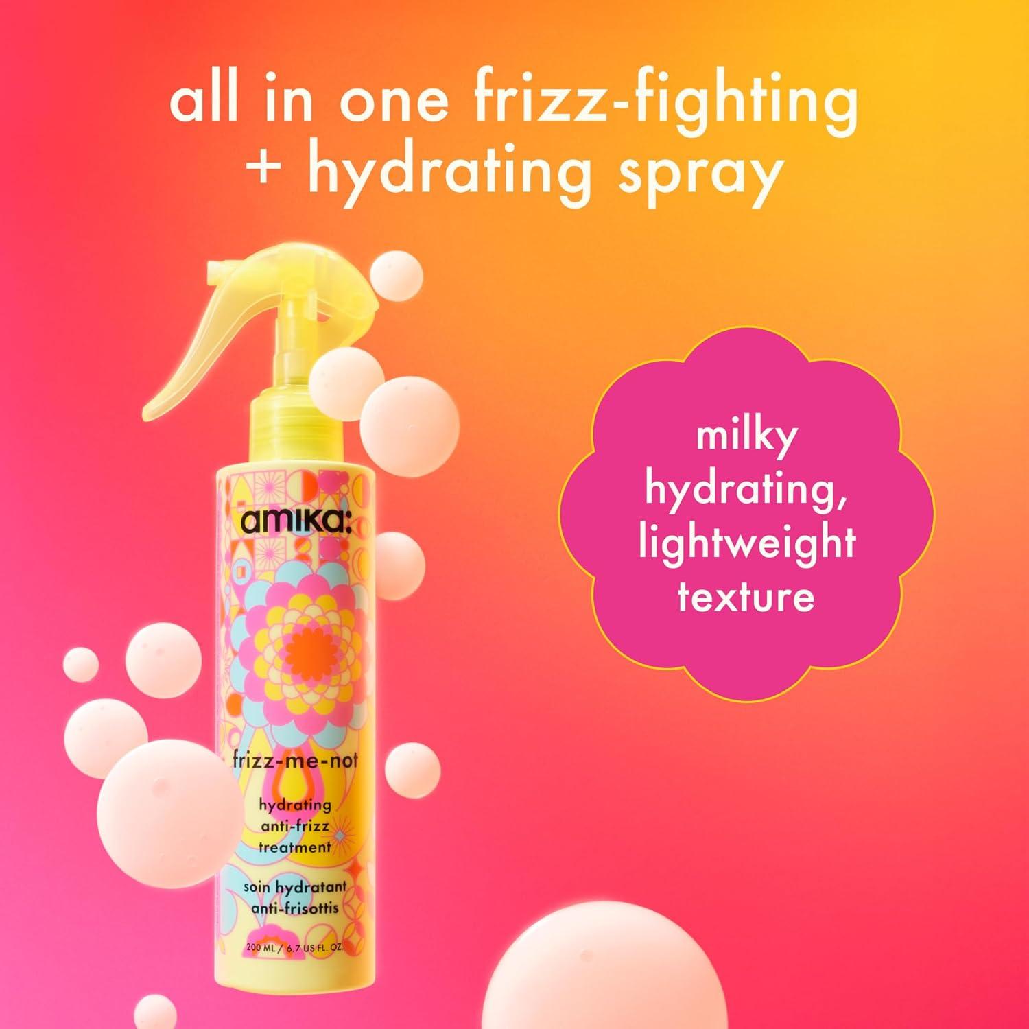 image:imageamika frizzmenot hydrating antifrizz treatment lightweight hydrating spray for medium to thick coarse hair types 2a4c humidity heat protection smooth frizz for up to 3 days2 Fl Oz Pack of 1