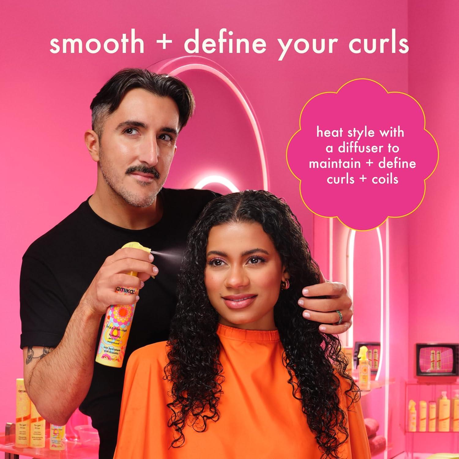image:imageamika frizzmenot hydrating antifrizz treatment lightweight hydrating spray for medium to thick coarse hair types 2a4c humidity heat protection smooth frizz for up to 3 days2 Fl Oz Pack of 1