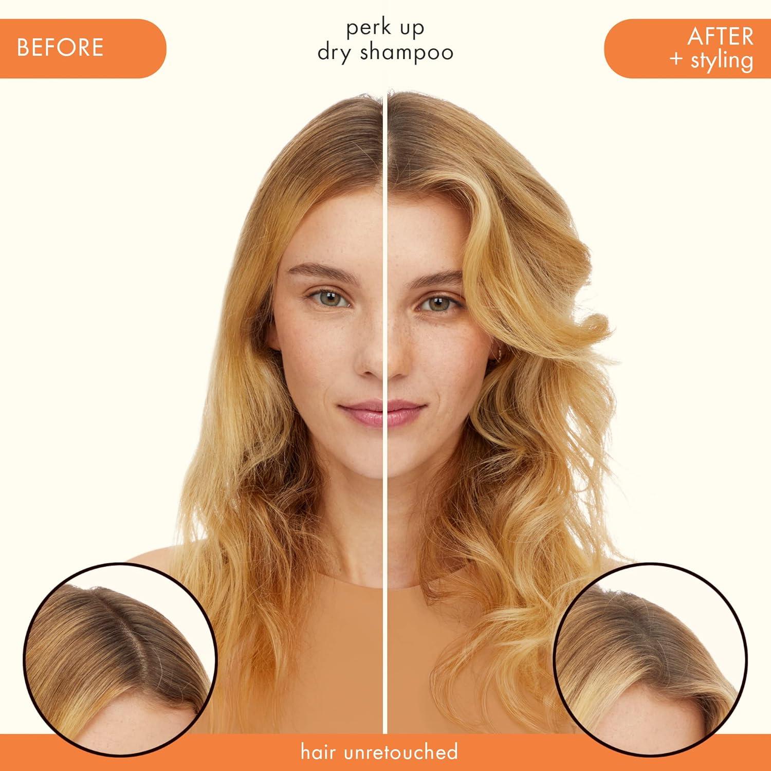 image:imageamika perk up talcfree dry shampoo refreshes roots with a voluminous oomph between washes no white residue absorbs oil reduces odor for all hair typesan uplifting blend of bright pink grapefruit juicy apricot warm vanilla