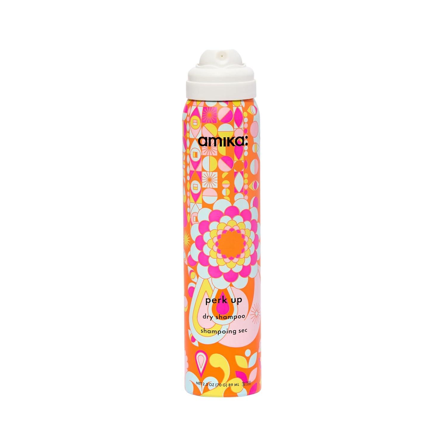 image:imageamika perk up talcfree dry shampoo refreshes roots with a voluminous oomph between washes no white residue absorbs oil reduces odor for all hair typesan uplifting blend of bright pink grapefruit juicy apricot warm vanilla