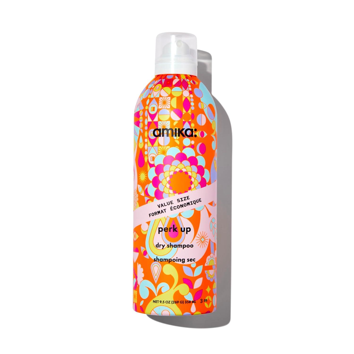 image:imageamika perk up talcfree dry shampoo refreshes roots with a voluminous oomph between washes no white residue absorbs oil reduces odor for all hair typesan uplifting blend of bright pink grapefruit juicy apricot warm vanilla
