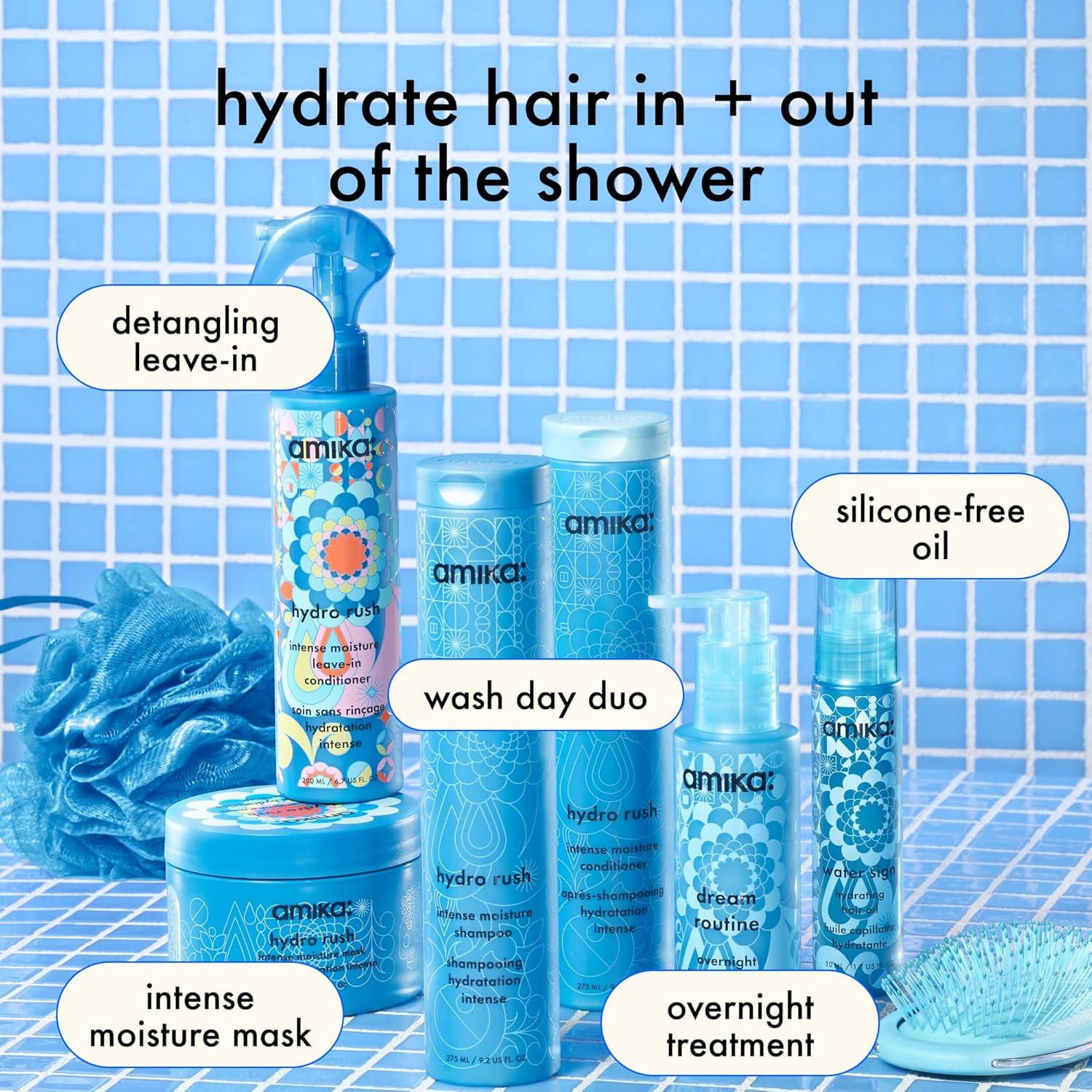 image:imageamika Hydro Rush Intense Moisture LeaveIn Conditioner with Hyaluronic Acid2 Fl Oz Pack of 1