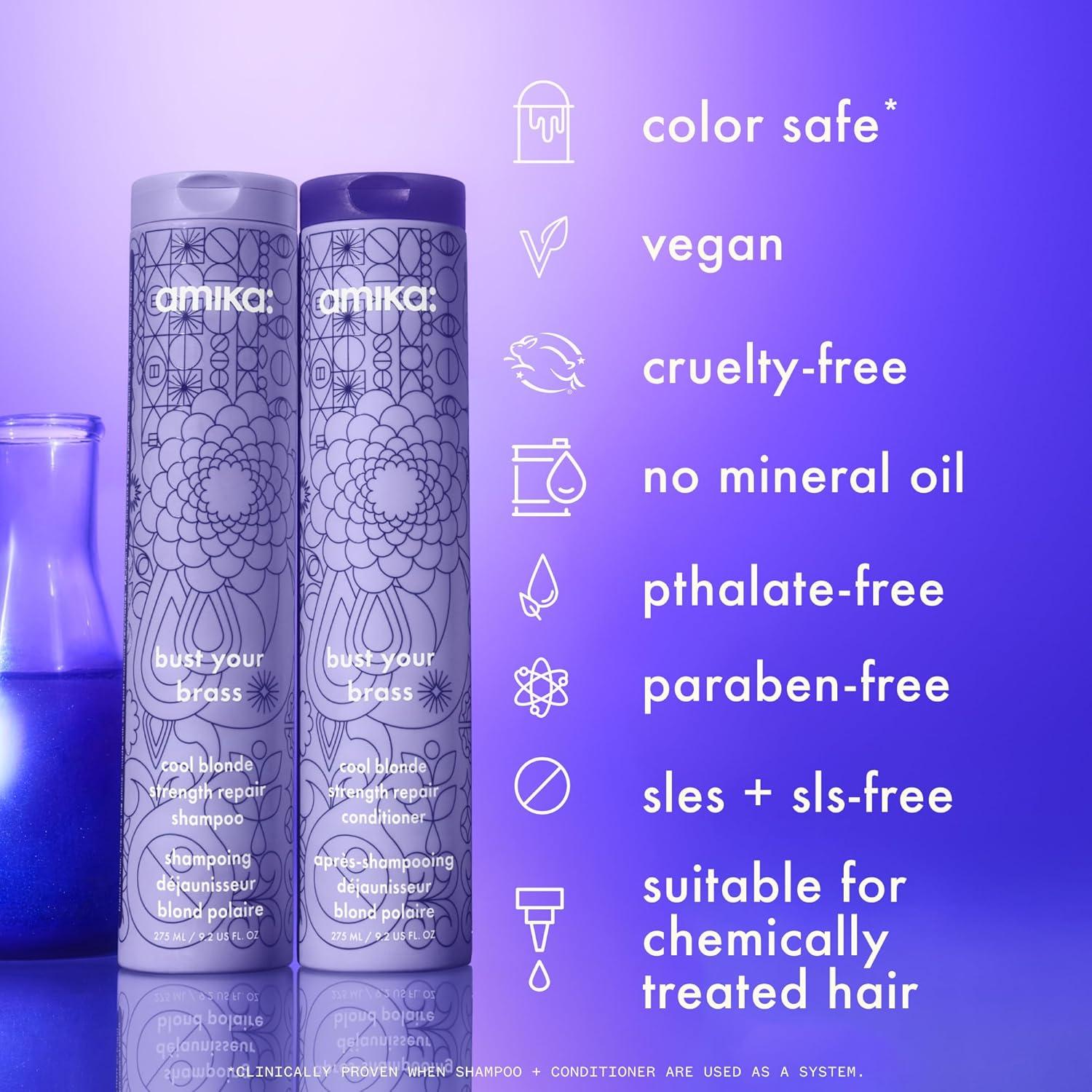 image:imageamika bust your brass cool blonde strength repair conditioner2 Fl Oz Pack of 1
