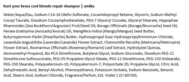 image:imageamika bust your brass cool blonde strength repair shampoo338oz