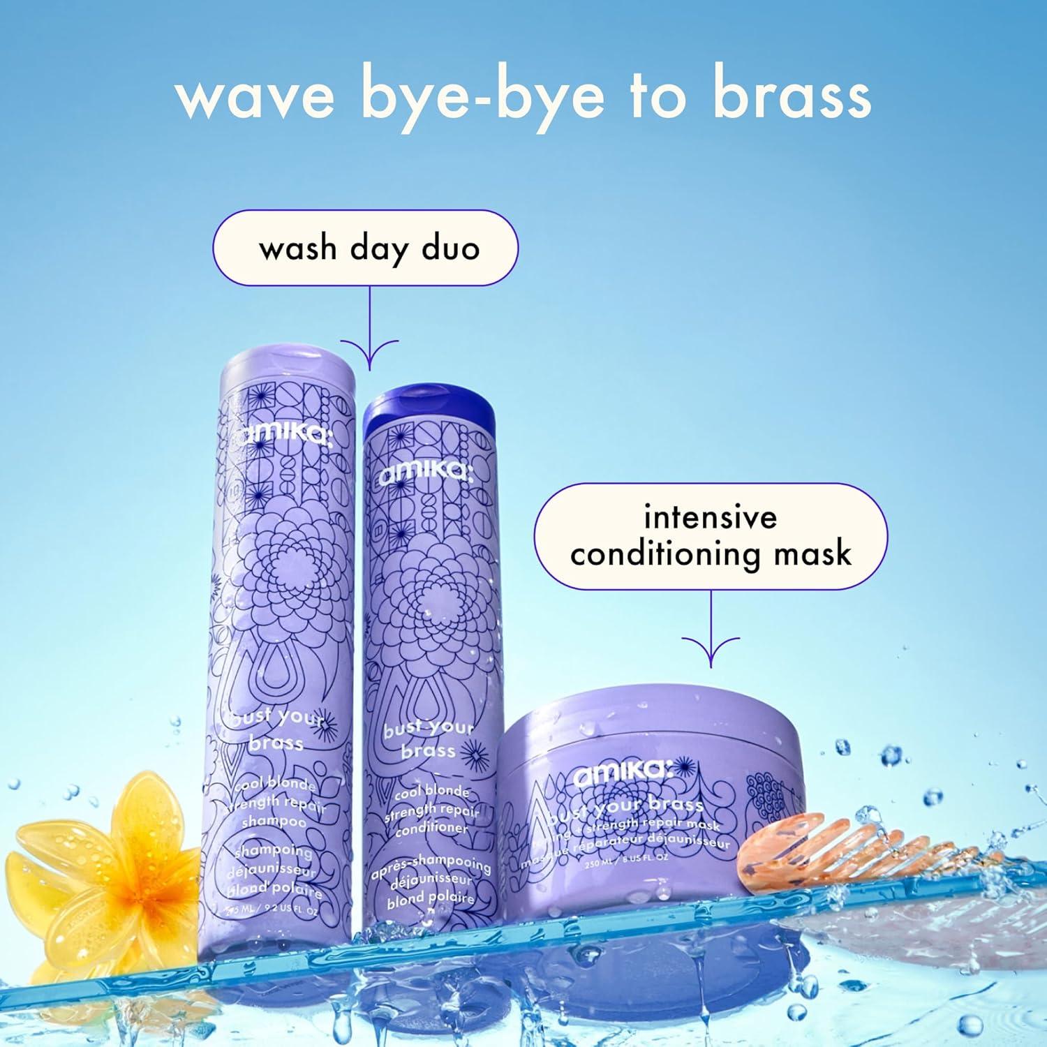 image:imageamika bust your brass cool blonde strength repair shampoo92oz