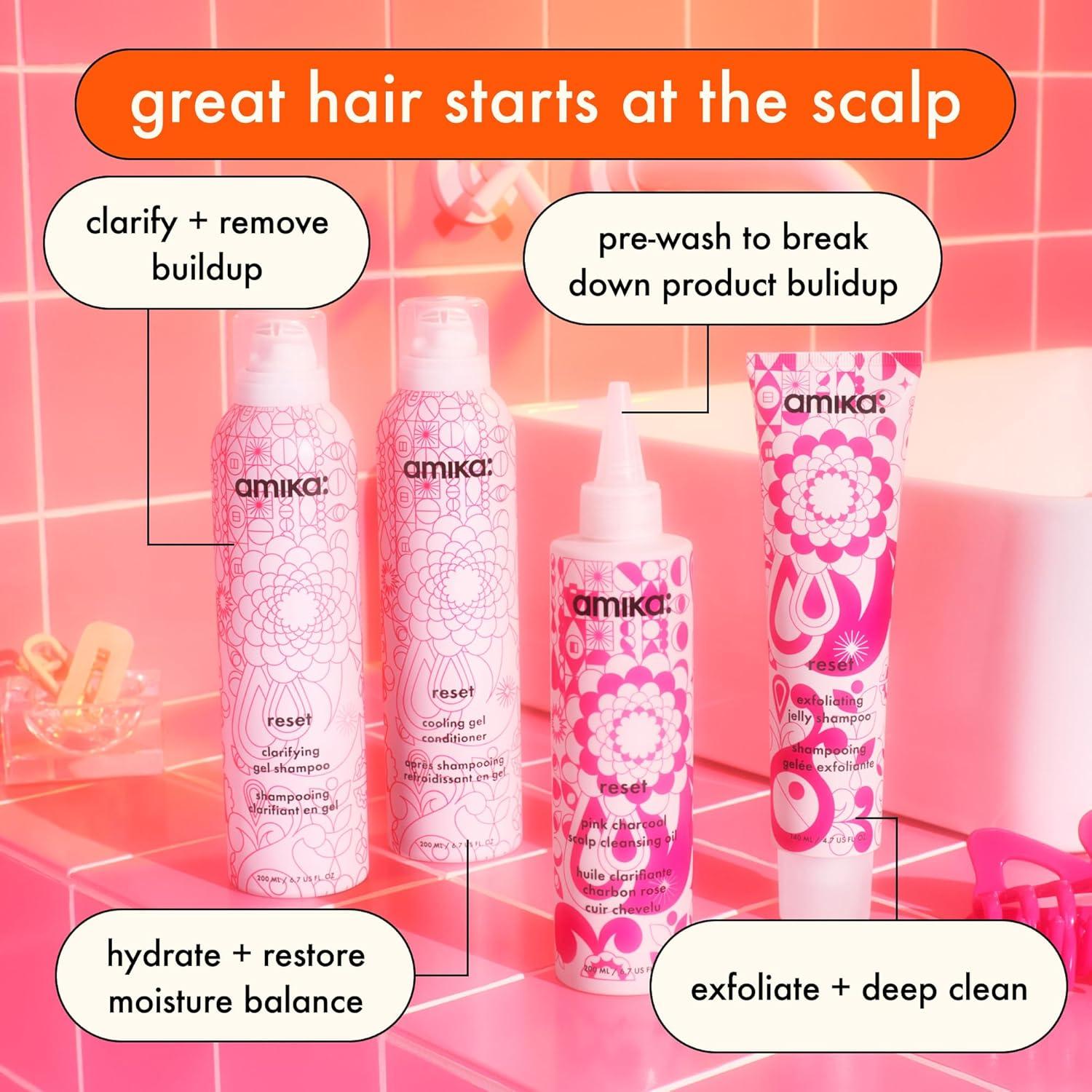 image:imageAmika Reset Pink Charcoal Scalp Cleansing Oil Unisex 67 oz Pack of 1
