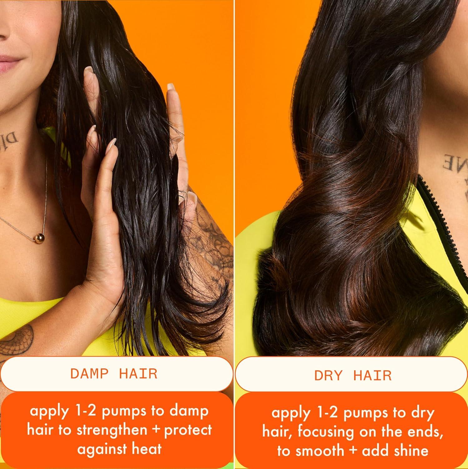 image:imageamika superfruit star lightweight hair styling heat defense oil heat protection strengthen reduce breakage smooth frizz add glossy shine for all hair types17 Fl Oz Pack of 1