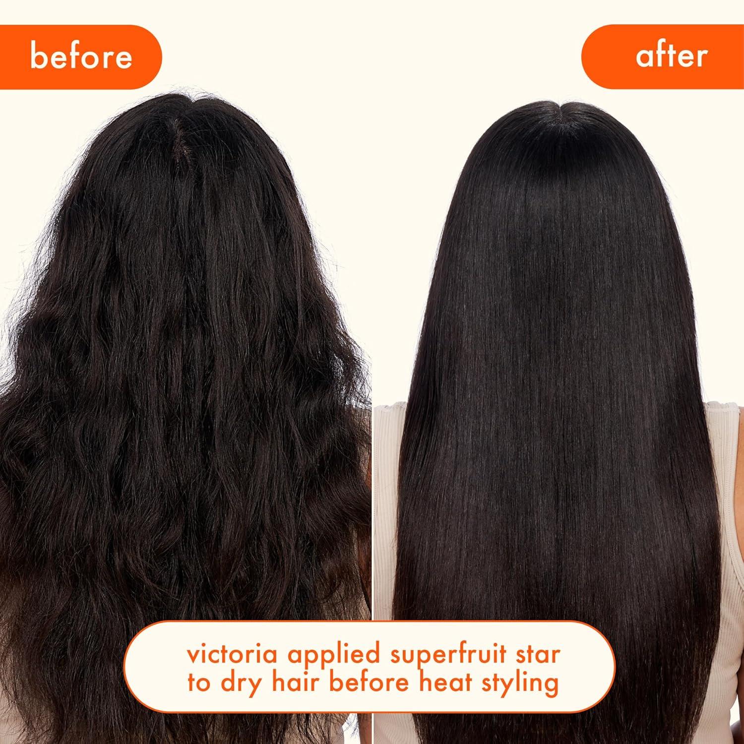image:imageamika superfruit star lightweight hair styling heat defense oil heat protection strengthen reduce breakage smooth frizz add glossy shine for all hair types17 Fl Oz Pack of 1