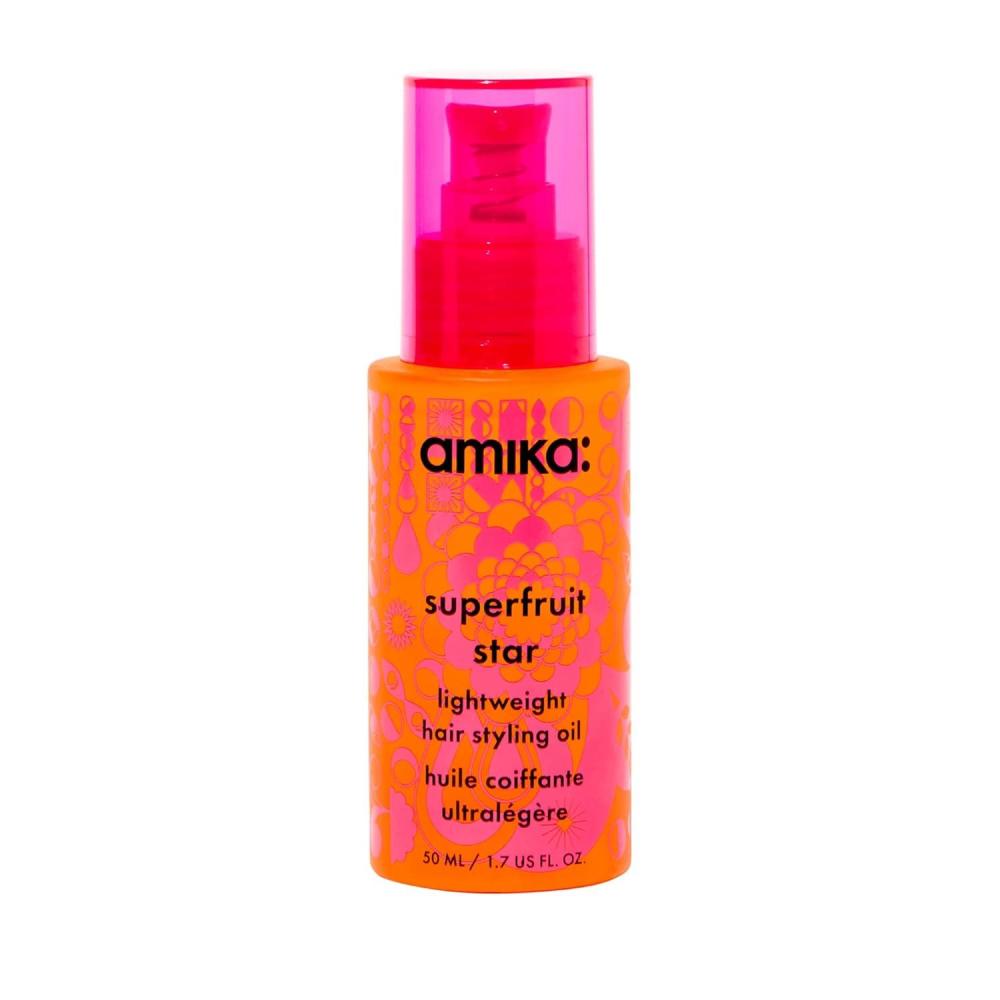 image:imageamika superfruit star lightweight hair styling  heat defense oil  heat protection strengthen  reduce breakage smooth frizz add glossy shine  for all hair types17 Fl Oz Pack of 1