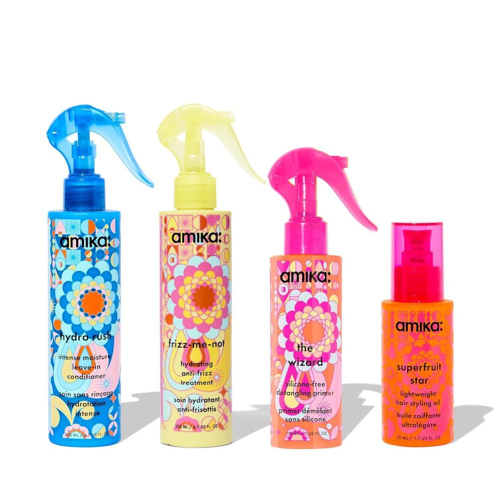 image:imageAmika the core four  stylistloved treatment set with the wizard siliconefree  full size siliconefree frizz control hair treatment set