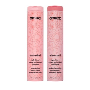 Amika mirrorball high shine + protect antioxidant shampoo + conditioner bundle, 275ml